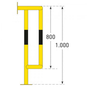 TRAFFIC-LINE Vertical Pipe Protectors Wall Mounted | Steel Pipe Protection Guards