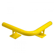BLACK BULL Raised Collision Corner Bars | Steel Traffic Separation & Protection System - Yellow