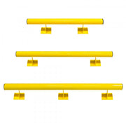 BLACK BULL Raised Collision Bars | Steel Traffic Separation & Protection System - Yellow