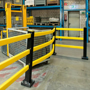 BLACK BULL FLEX Impact Protection System HYBRID | Yielding Steel & Plastic Modular Barrier | Outdoor Use
