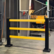 BLACK BULL Protection Barrier - Individual HYBRID | Standalone Steel & Plastic Barrier | Indoor Use