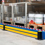 BLACK BULL Low-Level Impact Protection Barrier HYBRID | Floor-Level Steel & Plastic System