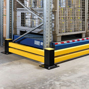 BLACK BULL Low-Level Impact Protection Barrier HYBRID | Floor-Level Steel & Plastic System