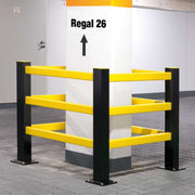 BLACK BULL Column Protection HYBRID | Yielding Steel & Plastic Column Guard