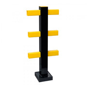 BLACK BULL FLEX Impact Protection System HYBRID | Yielding Steel & Plastic Modular Barrier | Outdoor Use