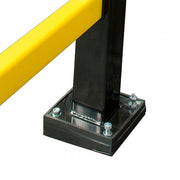 BLACK BULL FLEX Impact Protection System HYBRID | Yielding Steel & Plastic Modular Barrier | Outdoor Use