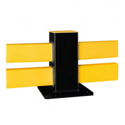 BLACK BULL Low-Level Impact Protection Barrier HYBRID | Floor-Level Steel & Plastic System