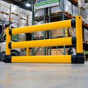 BLACK BULL FLEX+ Impact Protection Railing L-Line with Under-run Guard | Flexible Polymer Barrier