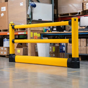 BLACK BULL FLEX+ Impact Protection Railing S-Line with Under-run Guard| Flexible Polymer Pedestrian Barrier