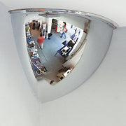 PANORAMIC 90° Observation Mirror | Frameless Acrylic Quarter-Dome Security Mirror