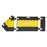 TRAFFIC-LINE Cable/Hose Protection Ramps – Large | Heavy-Duty Multi-Channel Protector