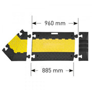 TRAFFIC-LINE Cable/Hose Protection Ramps – Large | Heavy-Duty Multi-Channel Protector