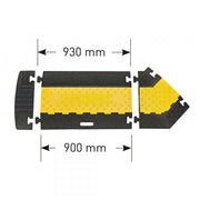 TRAFFIC-LINE Cable/Hose Protection Ramps – Medium | 5-Channel Hinged Cable Guard