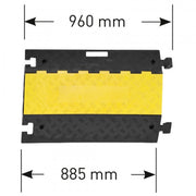 TRAFFIC-LINE Cable/Hose Protection Ramps – Large | Heavy-Duty Multi-Channel Protector