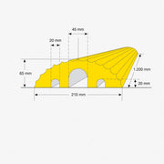 TRAFFIC-LINE Cable/Hose Protection Ramps – Small | Heavy-Duty 3-Channel Protector