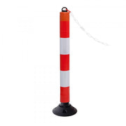 TRAFFIC-LINE Traffic Post with Chain Eyes | High-Visibility Barrier System