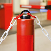 TRAFFIC-LINE Traffic Post with Chain Eyes | High-Visibility Barrier System