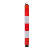 TRAFFIC-LINE Traffic Post with Chain Eyes | High-Visibility Barrier System