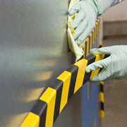 TRAFFIC-LINE Edge Protection - SEMI-CIRCULAR 40/40 - Magnetic - 1,000mm Long - Yellow/Black
