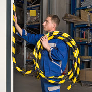 TRAFFIC-LINE Edge Protection - SEMI-CIRCULAR 40/40 - Self-Adhesive - 5,000mm Long - Yellow/Black