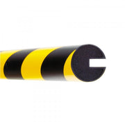 TRAFFIC-LINE Push-Fit Protection - SEMI-CIRCULAR 40/40/8 - 5,000mm Long - Yellow/Black