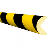 TRAFFIC-LINE Edge Protection - SEMI-CIRCULAR 40/40 - Self-Adhesive - 5,000mm Long - Yellow/Black