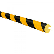 TRAFFIC-LINE Push-Fit Edge Protection - SEMI-CIRCULAR 40/40/8 - 1,000mm Long - Yellow/Black