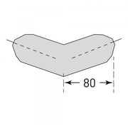 TRAFFIC-LINE External Corner Protection - TRAPEZE - Self-Adhesive - Black