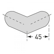 TRAFFIC-LINE External Corner Protection - SEMI-CIRCULAR - Self-Adhesive - Black