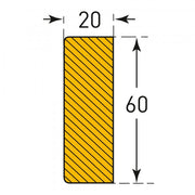 TRAFFIC-LINE Surface Protection - RECTANGLE - Pre-Drilled - 1,000mm Long - Yellow/Black