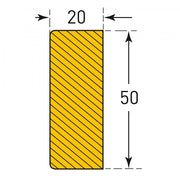TRAFFIC-LINE Surface Protection - RECTANGLE - Self-Adhesive - 5,000mm Long - Yellow/Black