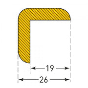 TRAFFIC-LINE Edge Protection - RIGHT-ANGLE - Self-Adhesive - 5,000mm Long - Yellow/Black