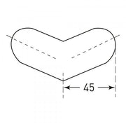 TRAFFIC-LINE External Corner Protection - SEMI-CIRCULAR - Self-Adhesive - White