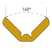 TRAFFIC-LINE Edge Protection - ANGLE 26/14 - Variable Angle - Self-Adhesive - 5,000mm Long - Yellow/Black