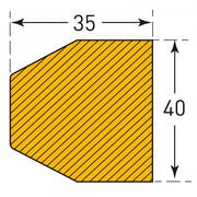 TRAFFIC-LINE Surface Protection - TRAPEZE 40/40 - Magnetic - 1,000mm Long - Yellow/Black