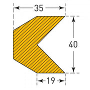 TRAFFIC-LINE Edge Protection - TRAPEZE 35/40 - Magnetic - 1,000mm Long - Yellow/Black