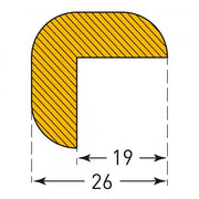TRAFFIC-LINE Edge Protection - Right Angle - Self-Adhesive - 1,000mm Long - Yellow/Black