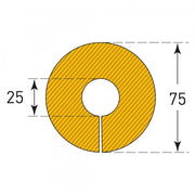 TRAFFIC-LINE Foam Pipe Protection Tube - 1000mm Long -  Yellow/Black