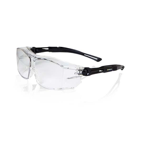 Beeswift H60 Clear Lens Cover Ergo Temple Safety Glasses - IndustraCare
