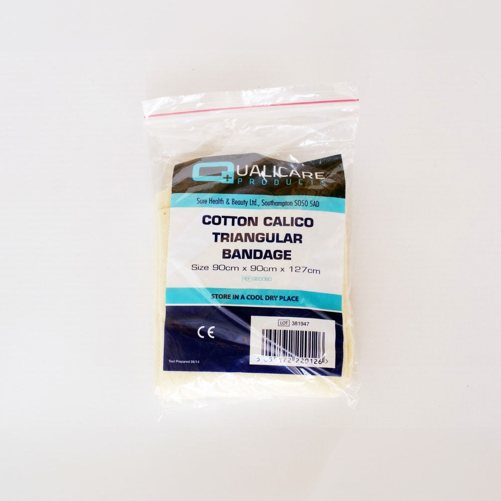 Qualicare Non Hemmed Cotton Calico Triangular Bandage– IndustraCare