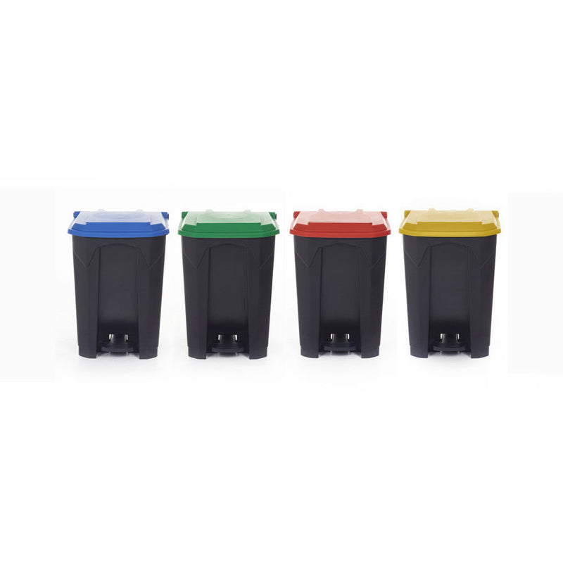 GPC Industries Grey Pedal Bin with Coloured Lid