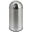 GPC Industries 40 Litre Dome Top Bin Matt Stainless Steel - IndustraCare