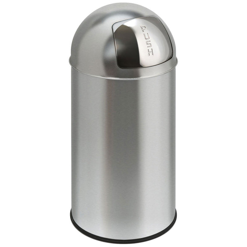 GPC Industries 40 Litre Dome Top Bin Matt Stainless Steel