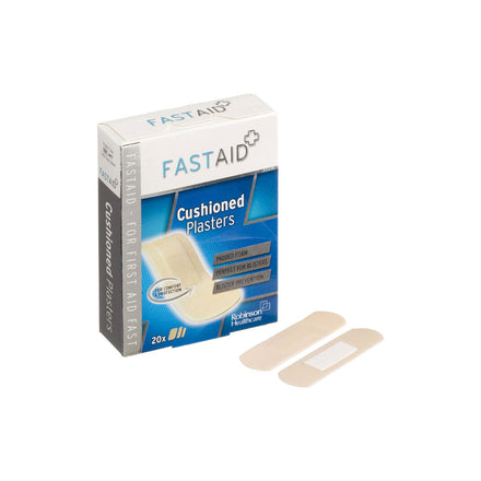 Fast Aid Antiseptic Cushioned Plasters 20 Assorted Plasters in 3 Sizes