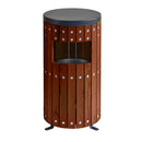 GPC Industries 33 Litre Round Wood Effect Bin - IndustraCare
