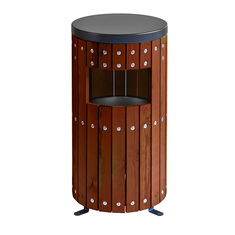 GPC Industries 33 Litre Round Wood Effect Bin