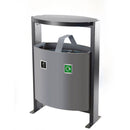 GPC Industries Outdoor 2 x 39 Litre Compartment Steel Bin - IndustraCare