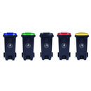 GPC Industries Pedal Wheelie Bin with Coloured Lid - IndustraCare