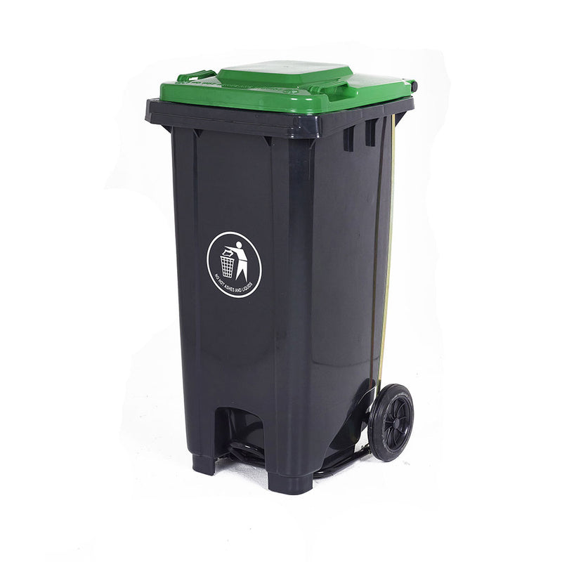 GPC Industries Pedal Wheelie Bin with Coloured Lid - IndustraCare