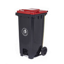 GPC Industries Pedal Wheelie Bin with Coloured Lid - IndustraCare